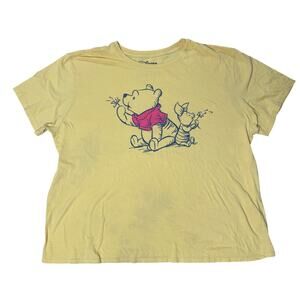 WINNIE THE POOH BEAR DISNEY DISNEYLAND 3XL VINTAGE SHIRT TEE TSHIRT YELLOW